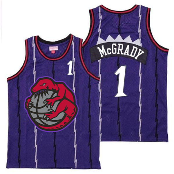 Personalized Raptors 1 Tracy McGrady Purple Retro Jerseys 2