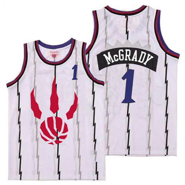 Personalized Raptors 1 Tracy McGrady White Throwback Jerseys