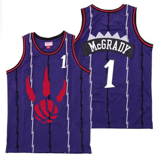 Personalized Raptors 1 Tracy McGrady Purple Throwback Jerseys