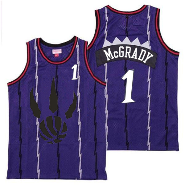Personalized Raptors 1 Tracy McGrady Purple Throwback Jersey 1