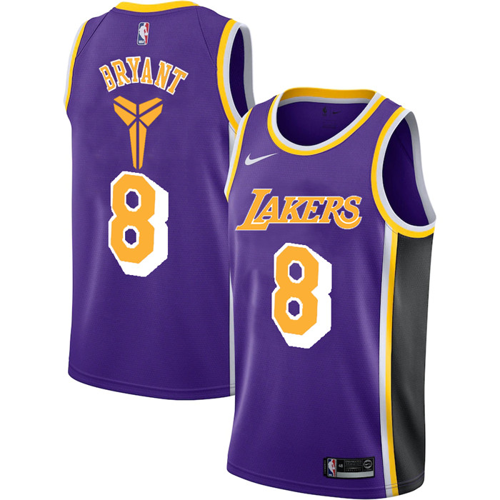 Personalized Lakers 8 Kobe Bryant Purple Swingman Jersey