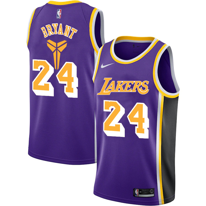 Personalized Lakers 24 Kobe Bryant Purple Swingman Jersey