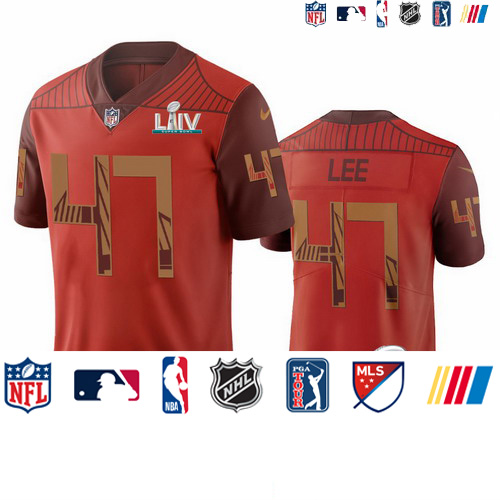 Personalized San Francisco 49ers #47 Elijah Lee Orange Super Bowl LIV 2020 Limited City Edition NFL Jersey