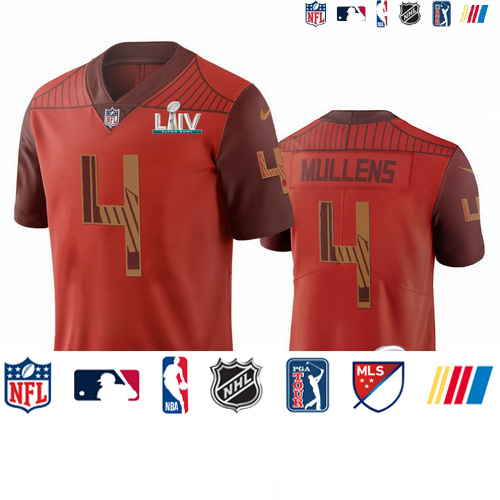 Personalized San Francisco 49ers #4 Nick Mullens Orange Super Bowl LIV 2020 Limited City Edition NFL Jersey