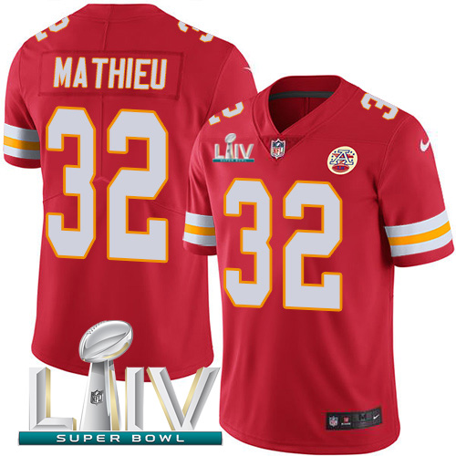 Personalized Chiefs #32 Tyrann Mathieu Red Super Bowl LIV 2020 Team Color Men’s Stitched NFL Untouchable Limited Jersey