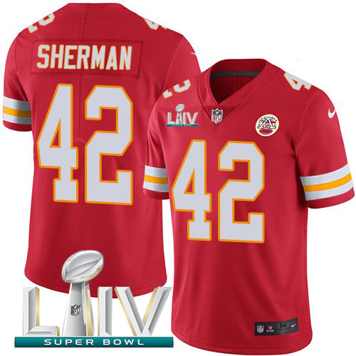 Personalized Chiefs #42 Anthony Sherman Red Super Bowl LIV 2020 Team Color Men’s Stitched NFL Untouchable Limited Jersey