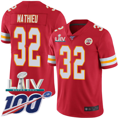 Personalized Chiefs #32 Tyrann Mathieu Red Super Bowl LIV 2020 Team Color Men’s Stitched NFL 100th Season Untouchable Limited Jersey