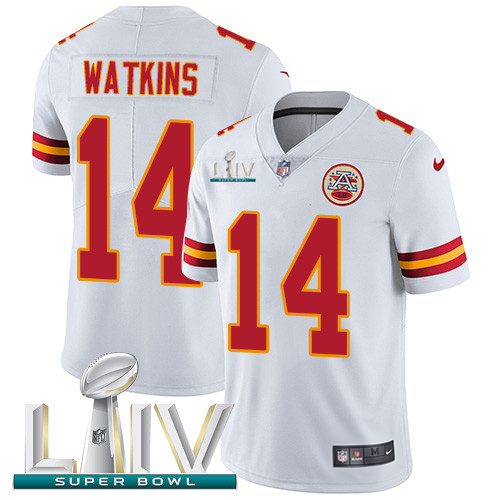 Personalized Chiefs #14 Sammy Watkins White Super Bowl LIV 2020 Men’s Stitched NFL Untouchable Limited Jersey