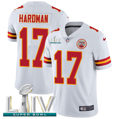 Personalized Chiefs #17 Mecole Hardman White Super Bowl LIV 2020 Men’s Stitched NFL Untouchable Limited Jersey