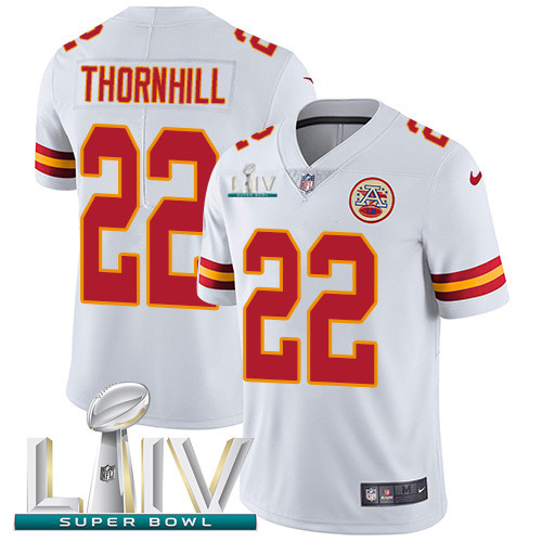 Personalized Chiefs #22 Juan Thornhill White Super Bowl LIV 2020 Men’s Stitched NFL Untouchable Limited Jersey