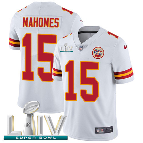 Personalized Chiefs #15 Patrick Mahomes White Super Bowl LIV 2020 Men’s Stitched NFL Untouchable Limited Jersey
