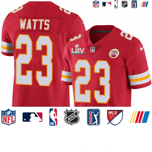 Personalized Chiefs #23 Armani Watts Red Super Bowl LIV 2020 Team Color Men’s Stitched NFL Untouchable Limited Jersey