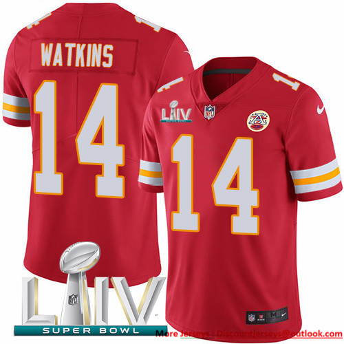 Personalized Chiefs #14 Sammy Watkins Red Super Bowl LIV 2020 Team Color Men’s Stitched NFL Untouchable Limited Jersey