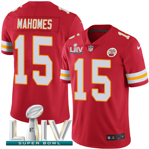 Personalized Chiefs #15 Patrick Mahomes Red Super Bowl LIV 2020 Team Color Men’s Stitched NFL Untouchable Limited Jersey