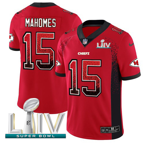 Personalized Chiefs #15 Patrick Mahomes Red Super Bowl LIV 2020 Team Color Men’s Stitched NFL Limited Rush Drift Fashion Jersey