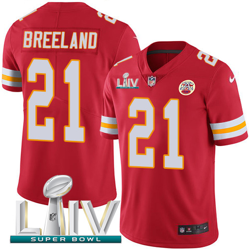 Personalized Chiefs #21 Bashaud Breeland Red Super Bowl LIV 2020 Team Color Men’s Stitched NFL Untouchable Limited Jersey