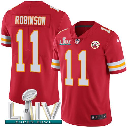 Personalized Chiefs #11 Demarcus Robinson Red Super Bowl LIV 2020 Team Color Men’s Stitched NFL Untouchable Limited Jersey