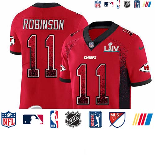 Personalized Chiefs #11 Demarcus Robinson Red Super Bowl LIV 2020 Team Color Men’s Stitched NFL Limited Rush Drift Fashion Jersey