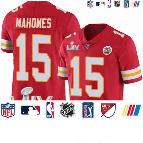 Personalized Chiefs #15 Patrick Mahomes Red Super Bowl LIV 2020 Team Color Men’s Stitched NFL 100th Season Untouchable Limited Jersey