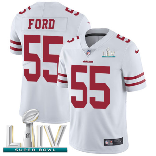 Personalized 49ers #55 Dee Ford White Super Bowl LIV 2020 Men’s Stitched NFL Untouchable Limited Jersey