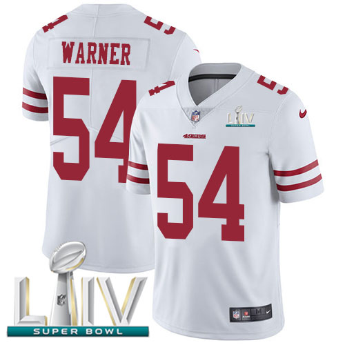 Personalized 49ers #54 Fred Warner White Super Bowl LIV 2020 Men’s Stitched NFL Untouchable Limited Jersey