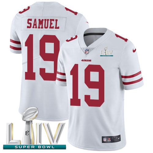 Personalized 49ers #19 Deebo Samuel White Super Bowl LIV 2020 Men’s Stitched NFL Untouchable Limited Jersey