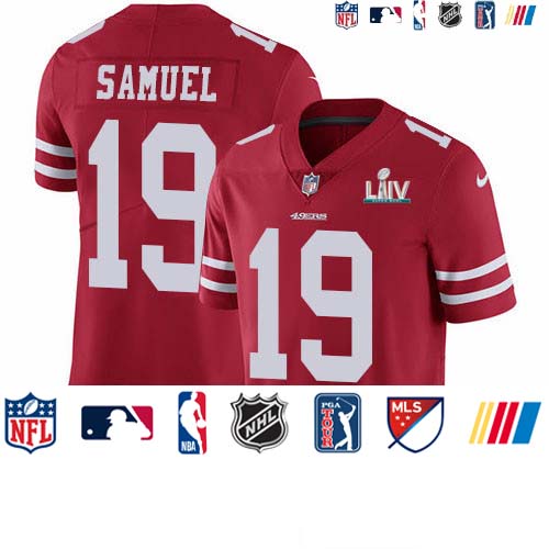 Personalized 49ers #19 Deebo Samuel Red Super Bowl LIV 2020 Team Color Men’s Stitched NFL Untouchable Limited Jersey