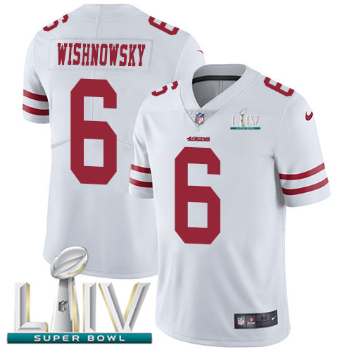 Personalized 49ers #6 Mitch Wishnowsky White Super Bowl LIV 2020 Men’s Stitched NFL Untouchable Limited Jersey