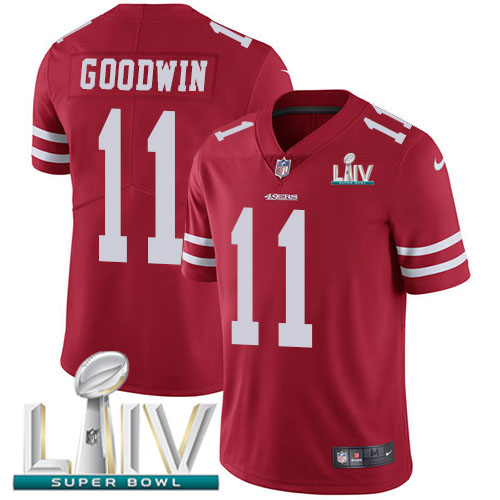 Personalized 49ers #11 Marquise Goodwin Red Super Bowl LIV 2020 Team Color Men’s Stitched NFL Untouchable Limited Jersey