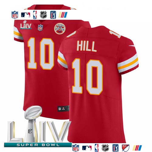 Personalized Chiefs #10 Tyreek Hill Red Super Bowl LIV 2020 Team Color Men’s Stitched NFL Untouchable Elite Jersey