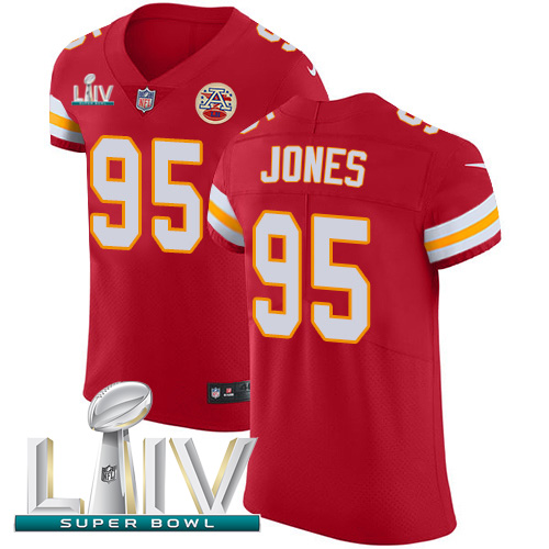 Personalized Chiefs #95 Chris Jones Red Super Bowl LIV 2020 Team Color Men’s Stitched NFL Untouchable Elite Jersey