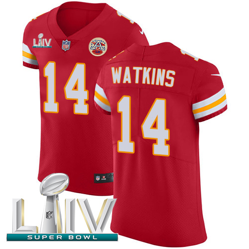 Personalized Chiefs #14 Sammy Watkins Red Super Bowl LIV 2020 Team Color Men’s Stitched NFL Untouchable Elite Jersey