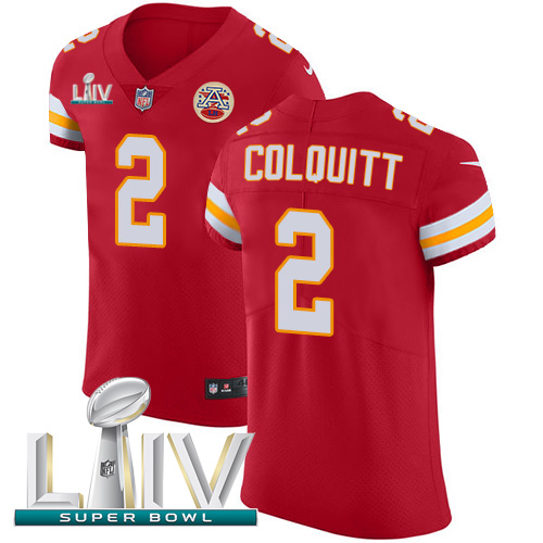 Personalized Chiefs #2 Dustin Colquitt Red Super Bowl LIV 2020 Team Color Men’s Stitched NFL Untouchable Elite Jersey