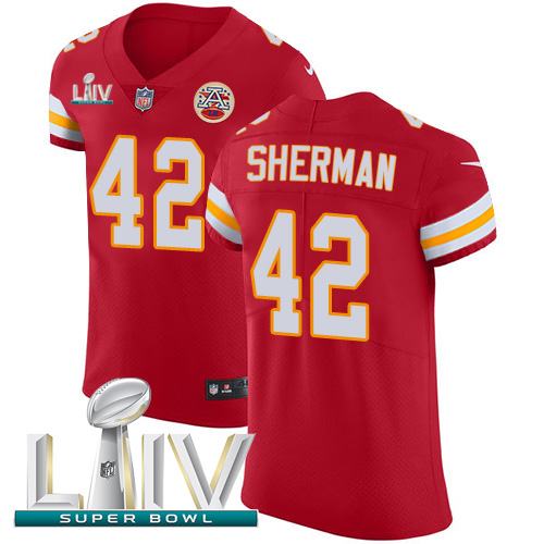Personalized Chiefs #42 Anthony Sherman Red Super Bowl LIV 2020 Team Color Men’s Stitched NFL Untouchable Elite Jersey