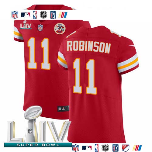 Personalized Chiefs #11 Demarcus Robinson Red Super Bowl LIV 2020 Team Color Men’s Stitched NFL Untouchable Elite Jersey