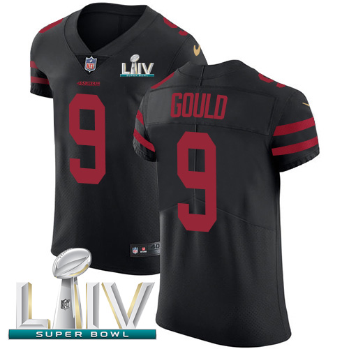 Personalized 49ers #9 Robbie Gould Black Super Bowl LIV 2020 Alternate Men’s Stitched NFL Untouchable Elite Jersey