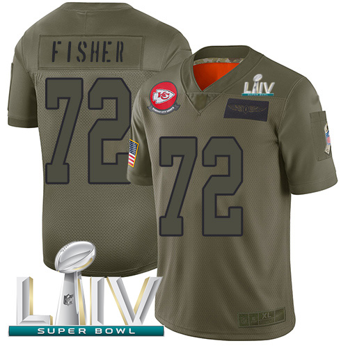 Personalized Chiefs #72 Eric Fisher Camo Super Bowl LIV 2020 Men’s Stitched NFL Limited 2019 Salute To Service Jersey