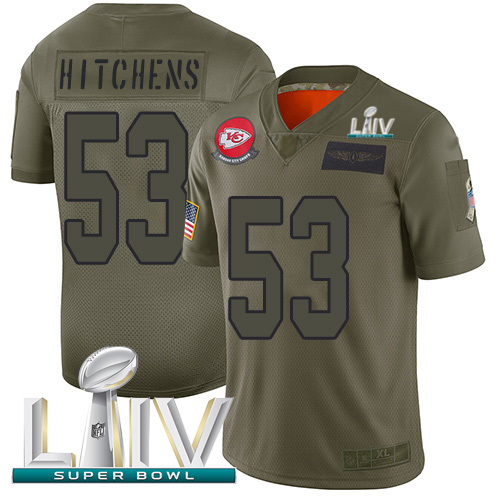 Personalized Chiefs #53 Anthony Hitchens Camo Super Bowl LIV 2020 Men’s Stitched NFL Limited 2019 Salute To Service Jersey