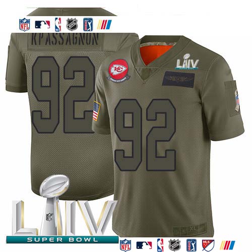 Personalized Chiefs #92 Tanoh Kpassagnon Camo Super Bowl LIV 2020 Men’s Stitched NFL Limited 2019 Salute To Service Jersey