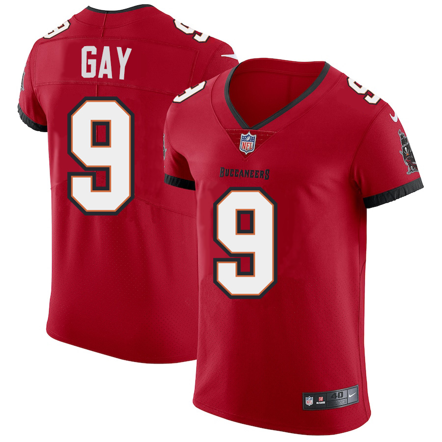 Personalized Tampa Bay Buccaneers #9 Matt Gay Men’s Red Elite Jersey