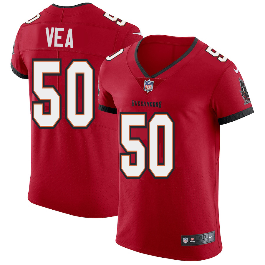 Personalized Tampa Bay Buccaneers #50 Vita Vea Men’s Red Elite Jersey
