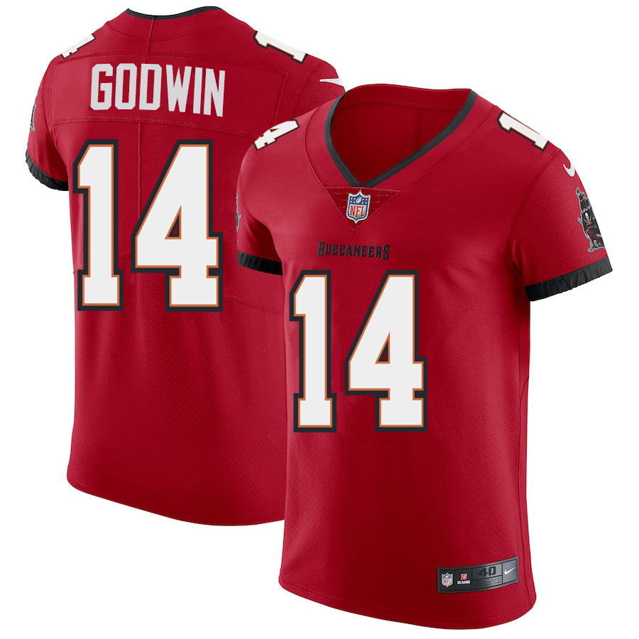 Personalized Tampa Bay Buccaneers #14 Chris Godwin Men’s Red Elite Jersey