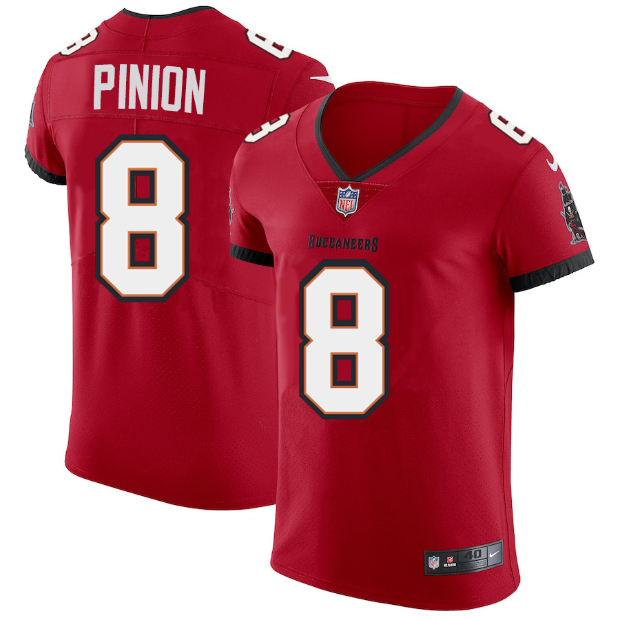 Personalized Tampa Bay Buccaneers #8 Bradley Pinion Men’s Red Elite Jersey