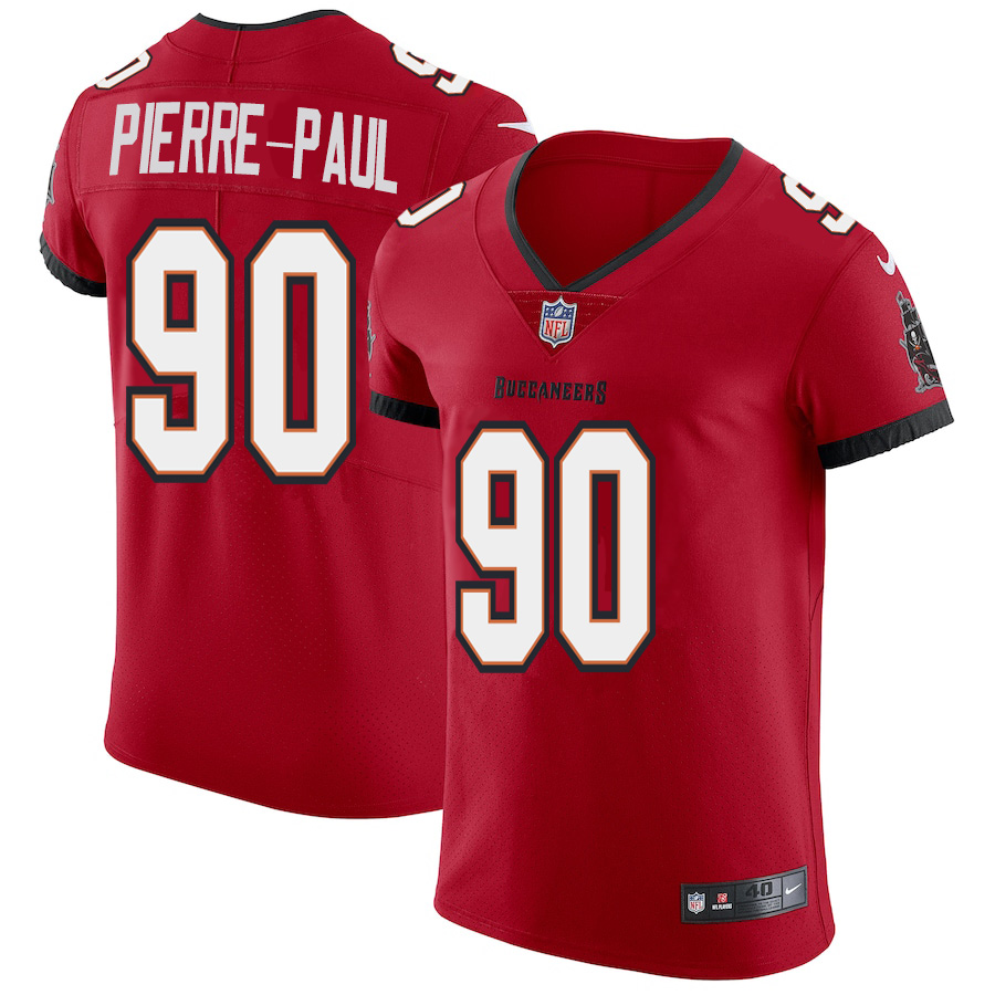 Personalized Tampa Bay Buccaneers #90 Jason Pierre-Paul Men’s Red Elite Jersey