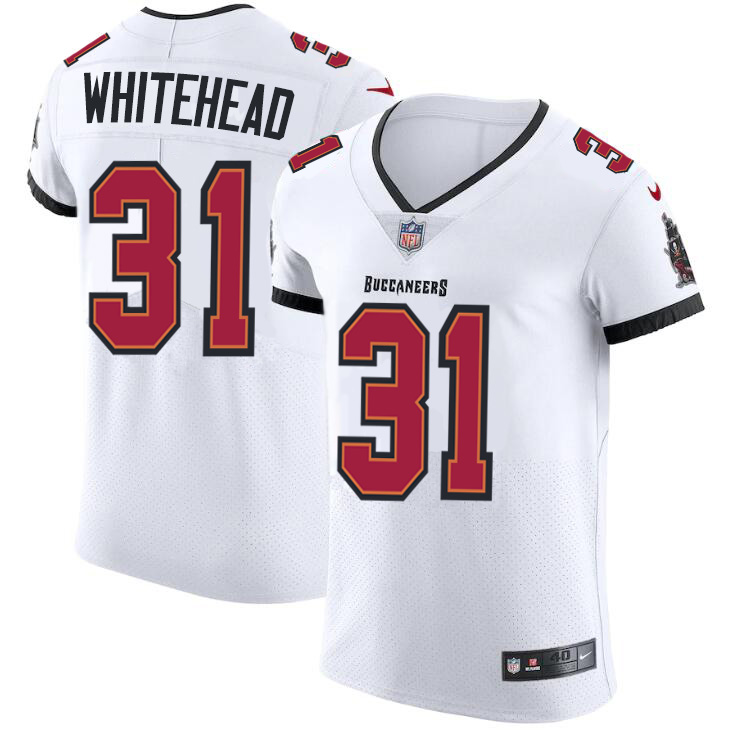 Personalized Tampa Bay Buccaneers #31 Jordan Whitehead Men’s White Elite Jersey