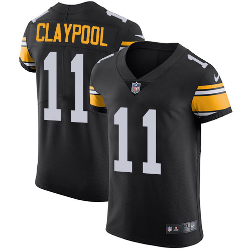Personalized Steelers #11 Chase Claypool Black Alternate Men’s Stitched NFL New Elite Jersey
