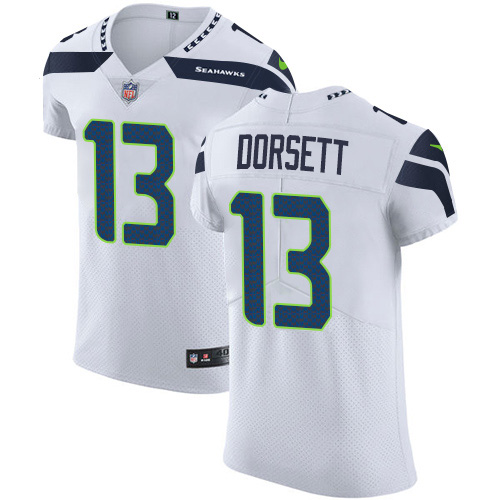 Personalized Seahawks #13 Phillip Dorsett White Men’s Stitched NFL New Elite Jersey