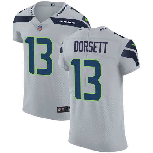 Personalized Seahawks #13 Phillip Dorsett Grey Alternate Men’s Stitched NFL New Elite Jersey