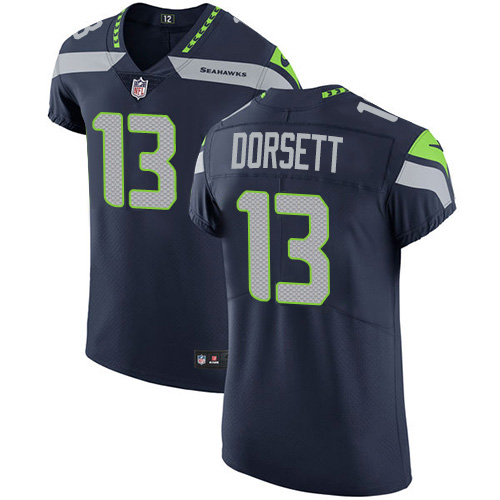 Personalized Seahawks #13 Phillip Dorsett Steel Blue Team Color Men’s Stitched NFL Untouchable Elite Jersey