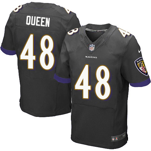Personalized Ravens #48 Patrick Queen Black Alternate Men’s Stitched NFL New Elite Jersey